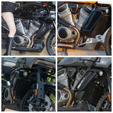 US Stock Harley-Davidson Pan America 1250 Special RA1250S RA1250 Brush Bumper Engine Guard Highway Crash Bar Protector 49000192 2021-2023 Black - pazoma