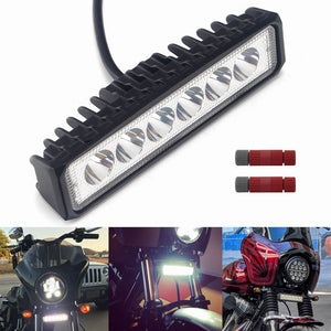 6″ LED Light Bar 18W Work Light DRL Driving Fog Spot Lamp Single Row For Harley Dyna Softail 00-17 M8 - pazoma