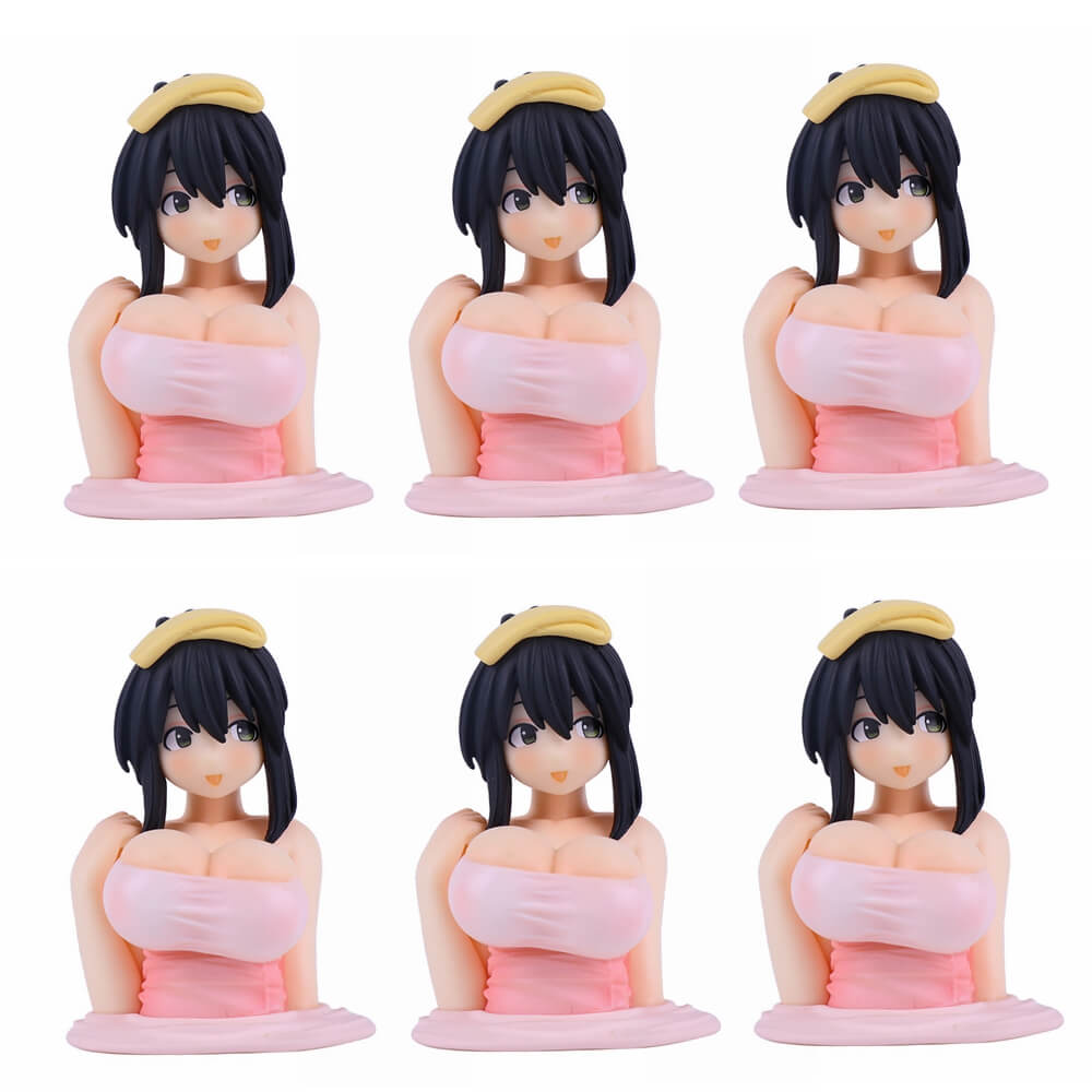 Anime Car Motorcycle Decoration Chest Shaking Kanako Ohno Bust Jiggling Mini Action Figure Sexy Girl PVC Collection Model Dolls Toys - pazoma