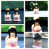 Anime Car Motorcycle Decoration Chest Shaking Kanako Ohno Bust Jiggling Mini Action Figure Sexy Girl PVC Collection Model Dolls Toys - pazoma