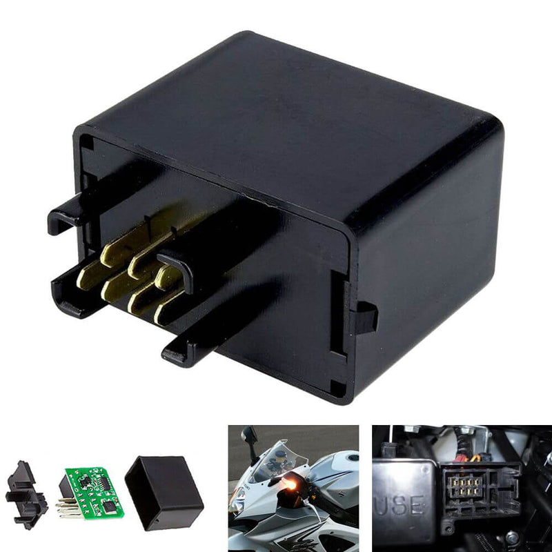 12V 7 Pin Turn Signal Led Flasher Relay For SUZUKI GSXR GSF GSX 650 750 1000 1300 Bandit Hayabusa - pazoma