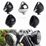 7 inch Motorcycle Headlight Chrome Black Housing Headlamp Light Bulb Bucket For 1986-2011 Harley Heritage Fat Boy Softail