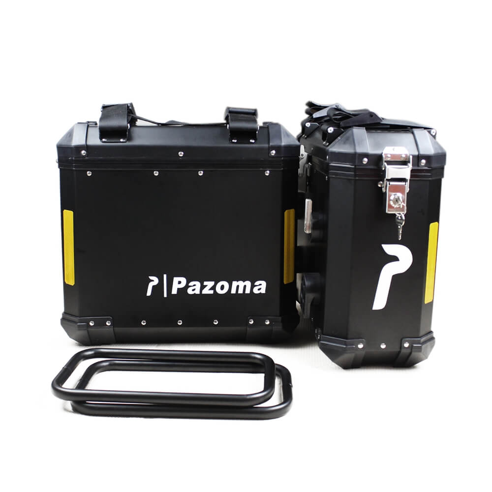 36L Motorcycle Aluminum Side Cases Kit Luggage Pannier Cargo