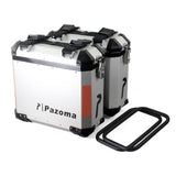 36L Motorcycle Aluminum Side Cases Kit Luggage Pannier Cargo Bags Saddlebags Large Side Boxes For BMW R1200GS F800GS Adventure Universal - pazoma