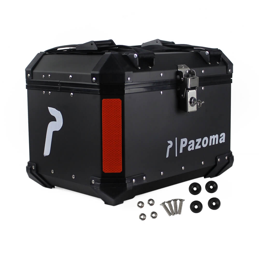 Universal Motorcycle Top Case Aluminum 45L Cargo Storage Tail Box