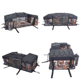 ATV Rear Seat Bag Padded Bottom Support Storage Bag Rack Back Saddlebag Utility Cargo Luggage With Soft Backrest - pazoma