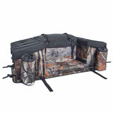 ATV Cargo Bag Rear Rack Gear Bag 600D Waterproof Oxford w/Topside Bungee Tie-Down Storage Padded-Bottom Multi-compartment Rear Seat Bag Camouflage - pazoma