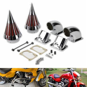 Motorcycle Spike Intake Air Cleaner Intake Filter Kits For Suzuki Boulevard M109 M109R VZR1800 Black Chrome - pazoma