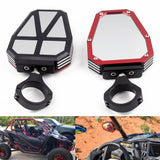 UTV Side Mirror Aluminium Alloy Offroad Rear View Mirrors w/ 1.75" Bar for Polaris RZR 1000 XP Arctic Cat Kawasaki Yamaha Rhino Honda Pioneer - pazoma