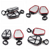 UTV Side Mirror Aluminium Alloy Offroad Rear View Mirrors w/ 1.75" Bar for Polaris RZR 1000 XP Arctic Cat Kawasaki Yamaha Rhino Honda Pioneer - pazoma