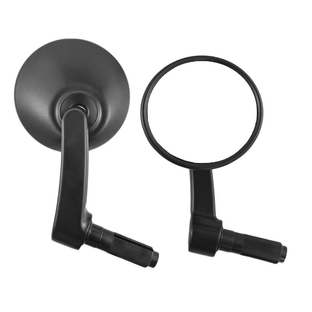 Motorcycle Universal Aluminum Round Rear View Handle Bar End Mirrors f –  pazoma