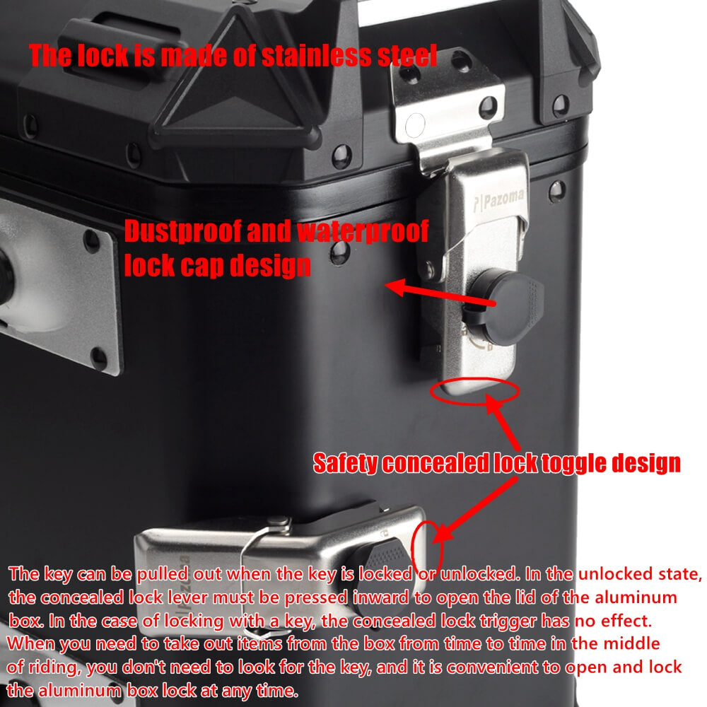 Aluminum Side Top Cases Rear Luggage Tail Box W/Mounting Plate System Bracket for Harley Pan America 1250 Special RA1250S RA1250 - pazoma