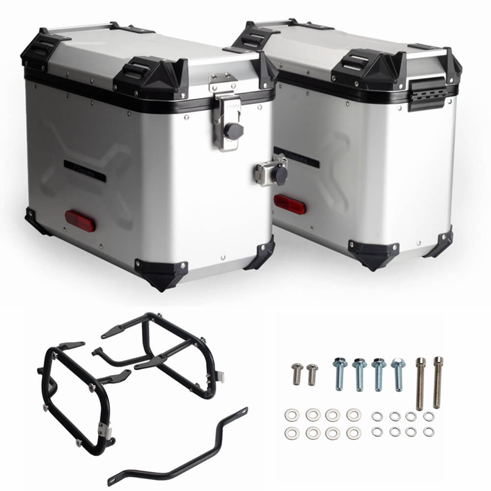 Aluminum Side Top Cases Rear Luggage Tail Box W/Mounting