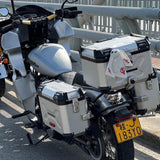 Pan America Style's Aluminum Side Top Cases Rear Luggage Tail Box W/Mount Bracket To Harley Street Bob FXBB Standard FXST 18-24 - pazoma