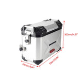 Pan America Style's Aluminum Side Top Cases Rear Luggage Tail Box W/Mount Bracket To Harley Street Bob FXBB Standard FXST 18-24 - pazoma