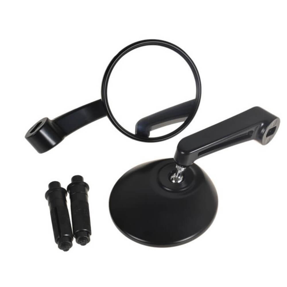 Motorcycle Universal Aluminum Round Rear View Handle Bar End Mirrors for Kawasaki Yamaha Honda Suzuki Chopper Cafe Racer Bobber - pazoma