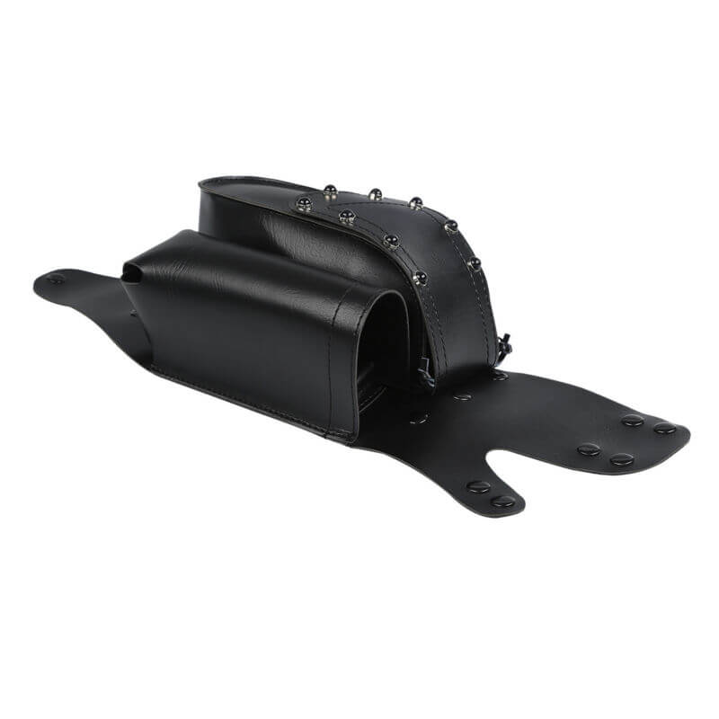 Harley Touring Road King FLTRX Electra Glide Motorcycle Saddle bag Guard Crash Bar Bag with Water Bottle Holder Pu Leather - pazoma