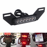 Motorcycle 6 LED Licence Plate Auxiliary Running Taillight Burst Flash Brake Stop Red Lights For BMW Honda Suzuki Kawasaki Ducati Yamaha - pazoma