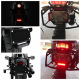 Motorcycle B6 License Plate Auxiliary LED Taillight Burst Flash Brake light - pazoma