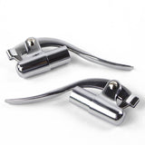 Custom Chopper Bobber Cafe Racer Old School Bar End Control Lever Inverted Brake Clutch Levers for 1" handlebars Chrome Made Out of Forged Brass - pazoma