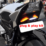 LED Tail Tidy Fender Eliminator Kit Integrated Turn Signals License Plate Light Bracket For BMW S1000RR S1000R 09-14 15-19 - pazoma