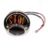 "STOP" Script Brake Taillight 1928-1932 Ford Model A Duolamp Tail Light For Harley Bobber Chopper Cafe Racer Old School - pazoma