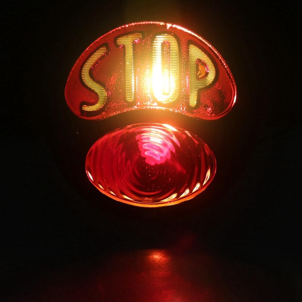 "STOP" Script Brake Taillight 1928-1932 Ford Model A Duolamp Tail Light For Harley Bobber Chopper Cafe Racer Old School - pazoma