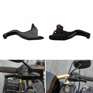 CNC Shorty Hand Control Lever Kit Brake Clutch Levers For Harley Softail Low Rider S Sport Glide Standard Street Bob 15-2023 - pazoma