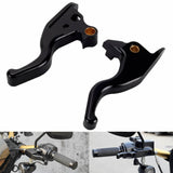 CNC Shorty Hand Control Brake Clutch Levers Kit For Harley Softail M8 Fat Bob FXFB FXBR FXSB FLDE FLSTN/I FLFB FLSTF/I FLSTFB - pazoma