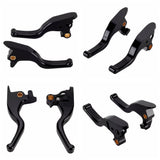 CNC Shorty Hand Control Lever Kit Brake Clutch Levers For Harley Softail FLHC FLSTC/I FXLR FLSL FLSB FXST FXBB FXDR 114 S 15+ - pazoma