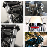 Universal 8mm Cafe Racer Black Mini Bullet Motorcycle LED Turn Signal Indicator Blinker for Harley Honda Triumph Bobber Chopper - pazoma
