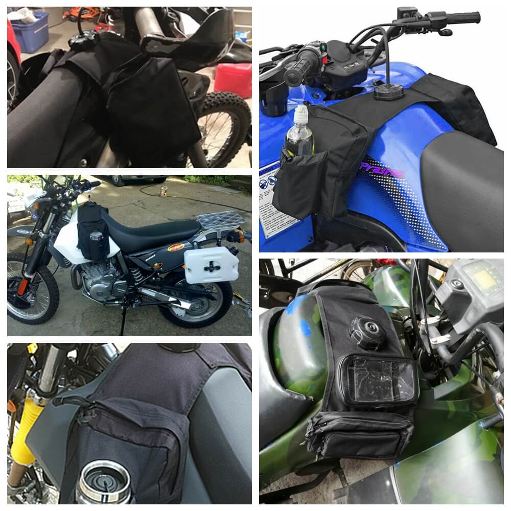 Motorcycle ATV Bag Tank Bags SaddleBag Mobile Fuel Tank Cup Holder For –  pazoma