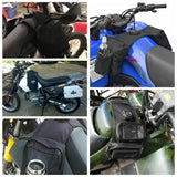 Motorcycle ATV Motorbike Universal Outdoor Fuel Tank Saddlebags Left Right Side Saddle Tool Bags Multi-pocket Cup Holder W/ Mobile Phone Bag - pazoma