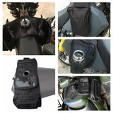 Universal Motorcycle ATV Tank Top Storage Saddle Bag 600D Waterproof Oxford Cloth Luggage Saddlebag Mobile Cup Holder Tool Bags Black - pazoma