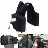 Motorcycle ATV Motorbike Universal Outdoor Fuel Tank Saddlebags Left Right Side Saddle Tool Bags Multi-pocket Cup Holder W/ Mobile Phone Bag