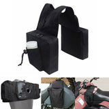 Motorcycle ATV Motorbike Universal Outdoor Fuel Tank Saddlebags Left Right Side Saddle Tool Bags Multi-pocket Cup Holder W/ Mobile Phone Bag - pazoma