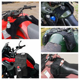 Universal Motorcycle ATV Tank Top Storage Saddle Bag 600D Waterproof Oxford Cloth Luggage Saddlebag Mobile Cup Holder Tool Bags Black - pazoma