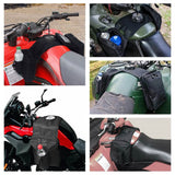 ATV Motorcycle Snowmobiles Padded Cargo Storage Tank Saddle Bag Equine Back Pack Panniers Bag For Polaris Dirt Bike Ski-doo Black - pazoma