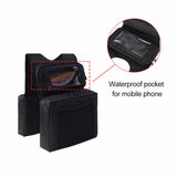 Universal Motorcycle ATV Tank Top Storage Saddle Bag 600D Waterproof Oxford Cloth Luggage Saddlebag Mobile Cup Holder Tool Bags Black - pazoma