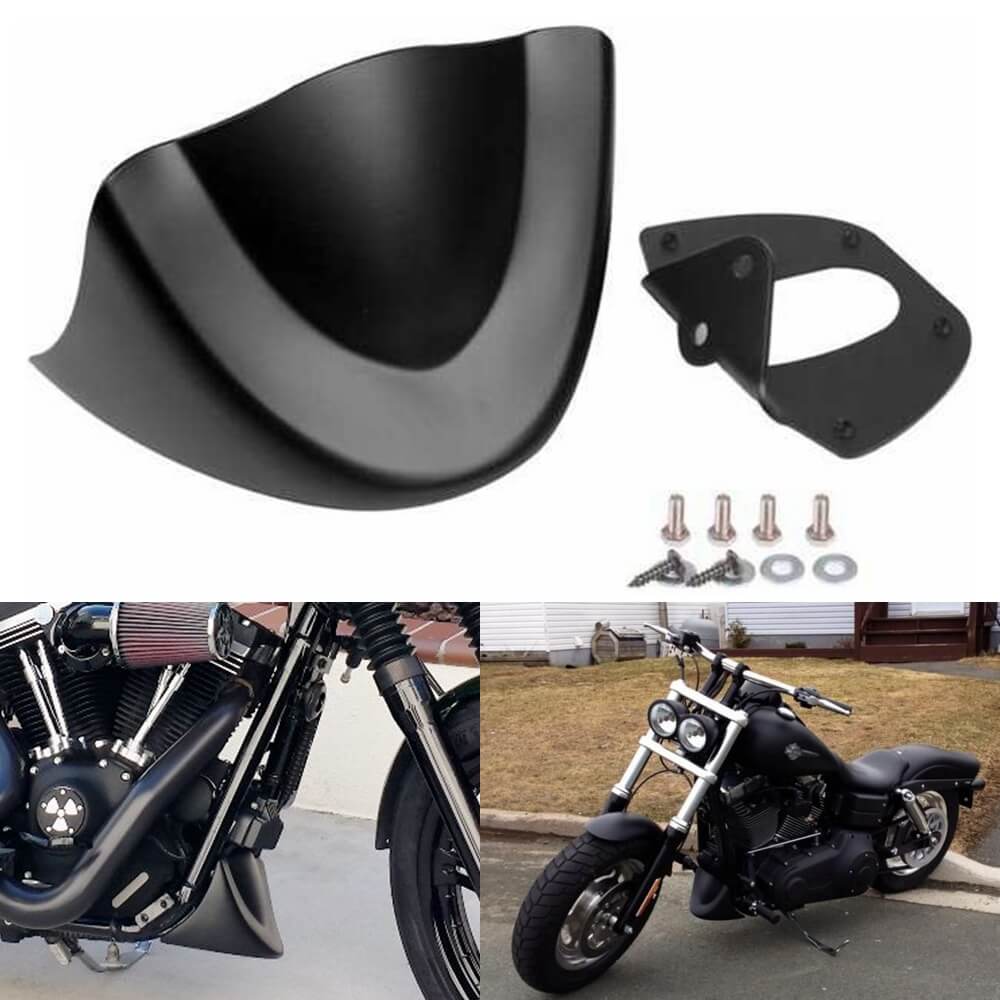 Harley Dyna Street Fat Bob Low Rider Wide Glide FXD FXDB FXDL 2006-2017 Front Chin Spoiler Scrub Fender Accessories Air Fairing - pazoma