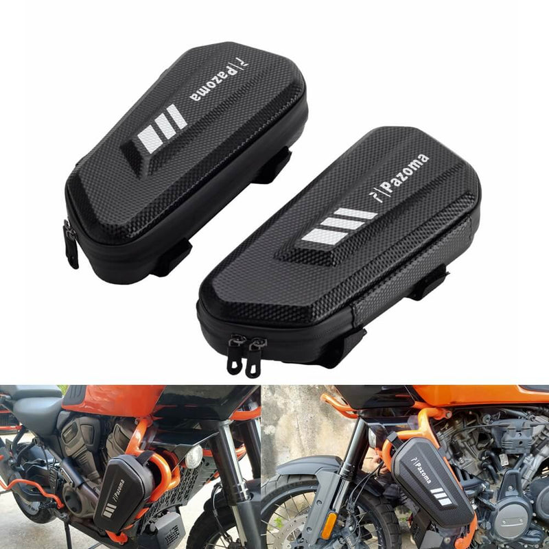 Brush Bumper Guard Crash Bar Hard Shell Triangle Side Bag Hanging Tool Bag For Harley-Davidson Pan America 1250 Special RA1250S RA1250 CVO 2021-2025 - pazoma