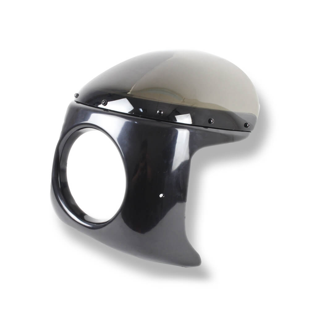 Cafe Racer Viper 7" Headlight Fairing Tough Molded Plastic Construction Fairing Gloss Black 70-52501 - pazoma