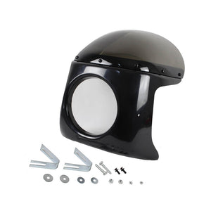 Cafe Racer Viper 7" Headlight Fairing Tough Molded Plastic Construction Fairing Gloss Black 70-52501 - pazoma