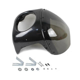 Cafe Racer Viper 7" Headlight Fairing Tough Molded Plastic Construction Fairing Gloss Black 70-52501 - pazoma