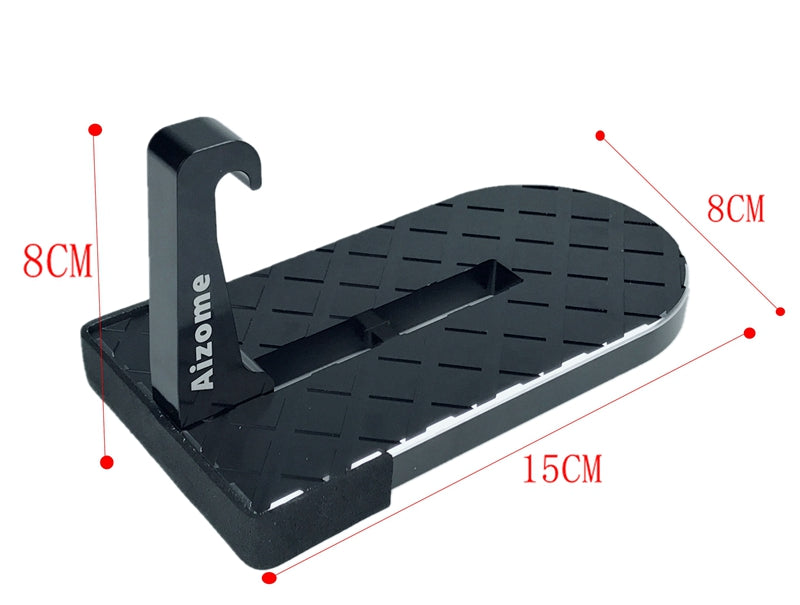 Buy Car Doorstep Vehicle Folding Ladder U Shaped Hook Pedal Foot Pegs  Multifunction Easy Access to Rooftop with Safety Hammer Function Car  Accessories for SUV, RV, Off-Road Vehicle - Black Online at
