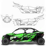 Full Graphics Kit Decal Wrap For Can-Am Maverick X3 MAX DS RS 4D 4 Door 2016+ FIRESTORM - pazoma