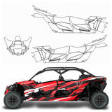 Can-Am BRP Maverick X3 TURBO MAX DS RS 4D X-DS X-RS 4-DOOR 2016-2023 Custom Graphics Backgrounds Sticker Decals Wrap Kit