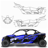 Full Graphics Kit Decal Wrap For Can-Am Maverick X3 MAX DS RS 4D 4 Door 2016+ FIRESTORM - pazoma