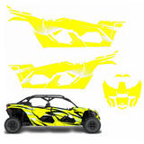 Full Graphics Kit Decal Wrap For Can-Am Maverick X3 MAX DS RS 4D 4 Door 2016+ FIRESTORM - pazoma