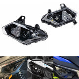 Can-Am Maverick X3 LED Front Headlights Assembly Left Right Headlamp Kit XDS XRS Max Turbo R DPS 2017-2020 Replace OEM Part 710004658 710004659 - pazoma